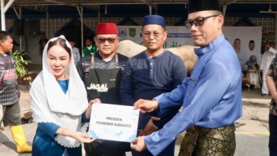 7.011 Hewan Kurban di Batam, Li Claudia Serahkan Kurban Presiden Prabowo ke Masjid Agung