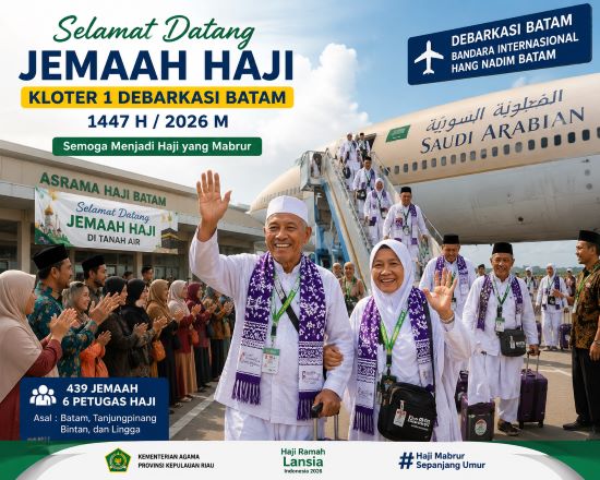 Jemaah Haji Kloter 1 Debarkasi Batam Jadi yang Pertama Tiba di Tanah Air, Mendarat 1 Juni di Hang Nadim