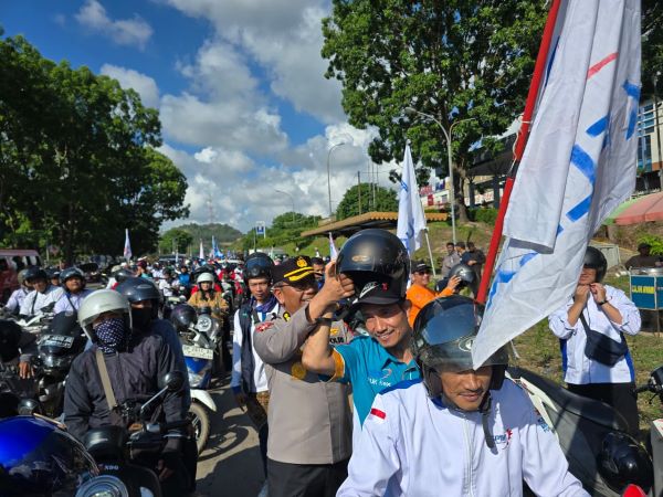 Polda Kepri Bagi 200 Helm Gratis di May Day 2026 Batam, Ini Pesan Penting untuk Pekerja