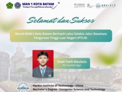 Membanggakan! Siswa MAN 1 Batam Lolos Beasiswa Kuliah di China, Diterima di Universitas Teknologi Kelas Dunia