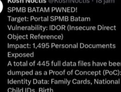 Heboh! Diduga 1.495 Data Pendaftar SPMB Batam Bocor, KK hingga Akta Kelahiran Terancam Tersebar