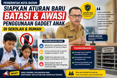 Awas! Disdik Batam Bakal Batasi Penggunaan Gadget Anak di Sekolah dan Rumah