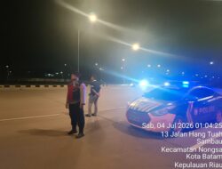 Respons Cepat Laporan 110, Polsek Nongsa Bubarkan Balap Liar di Bundaran Bandara Hang Nadim