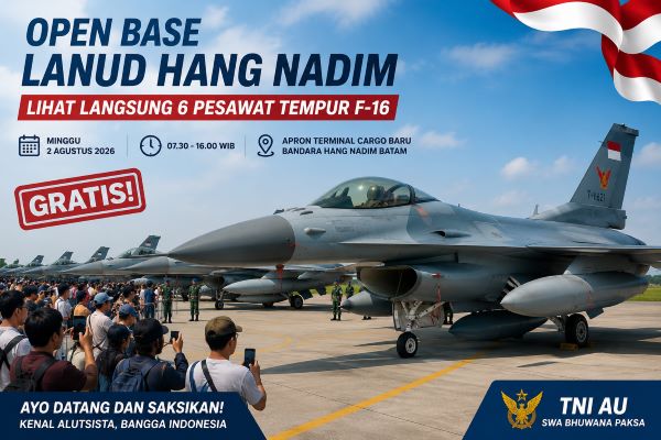Jangan Lewatkan! Warga Batam Bisa Lihat 6 Pesawat Tempur F-16 dari Dekat di Bandara Hang Nadim, Gratis!