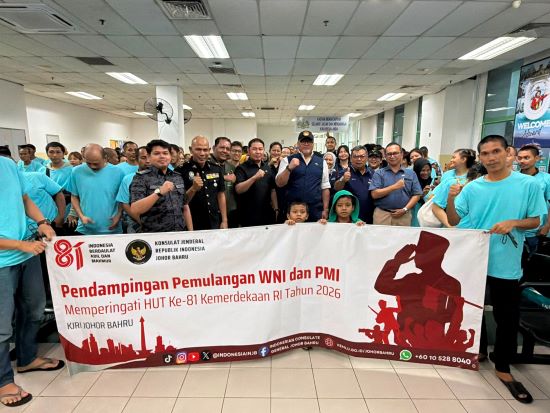 81 Deportan WNI Tiba di Batam, KJRI Johor Bahru Beri Tiket Ferry Gratis Jelang HUT RI