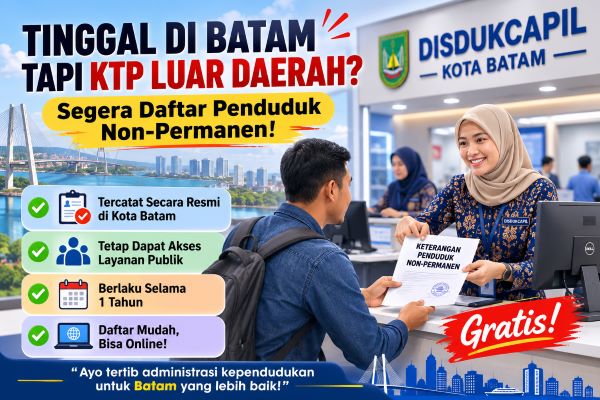 Tinggal di Batam tapi Belum Pindah KTP? Ini Cara Daftar Penduduk Non-Permanen Secara Gratis