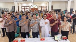 Polsek Bengkong Sosialisasikan Aturan Izin Keramaian kepada Ketua KBG Paroki Santo Damian
