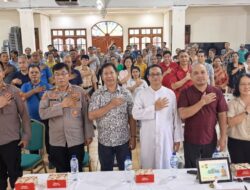Polsek Bengkong Sosialisasikan Aturan Izin Keramaian kepada Ketua KBG Paroki Santo Damian