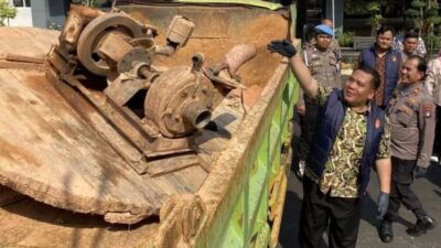 Polda Kepri Sikat Aktivitas Pasir Ilegal di Nongsa Batam, Truk dan Mesin Pompa Disita