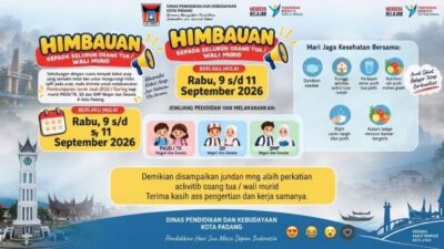 Kabut Asap Padang Makin Berbahaya, AQI Tembus 430! Semua Sekolah PAUD hingga SMP Resmi Daring