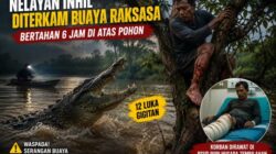 Ngeri! Nelayan Inhil Diterkam Buaya Raksasa 5 Meter, Bertahan 6 Jam di Atas Pohon dengan 12 Luka Gigitan