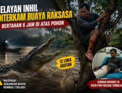 Ngeri! Nelayan Inhil Diterkam Buaya Raksasa 5 Meter, Bertahan 6 Jam di Atas Pohon dengan 12 Luka Gigitan