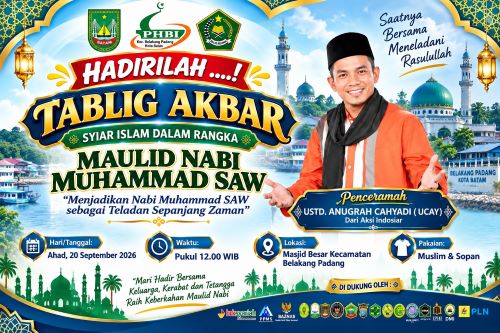 Jangan Lewatkan! Ustaz Ucay Bakal Isi Tablig Akbar Maulid Nabi di Belakang Padang