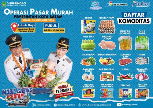 Mulai Hari Ini! Operasi Pasar Murah Batam Hadir di 6 Titik, Cek Lokasi dan Barang yang Dijual