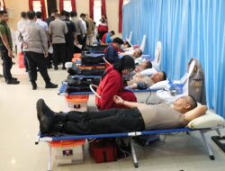 Donor Darah HUT ke-75 Humas Polri, Polda Kepri Kumpulkan 62 Kantong Darah