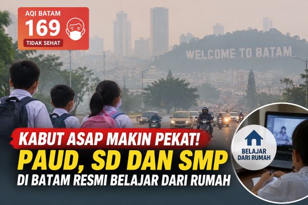 Kabut Asap Makin Pekat! PAUD, SD dan SMP di Batam Resmi Belajar dari Rumah