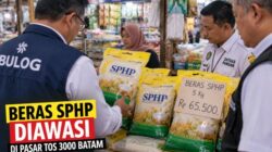 Bulog dan Satgas Pangan Sidak Pasar Tos 3000 Batam, Harga Beras SPHP Dipantau Ketat