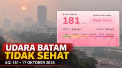 Kabut Asap Selimuti Batam, AQI Tembus 181! Warga Diminta Waspadai Polusi Udara